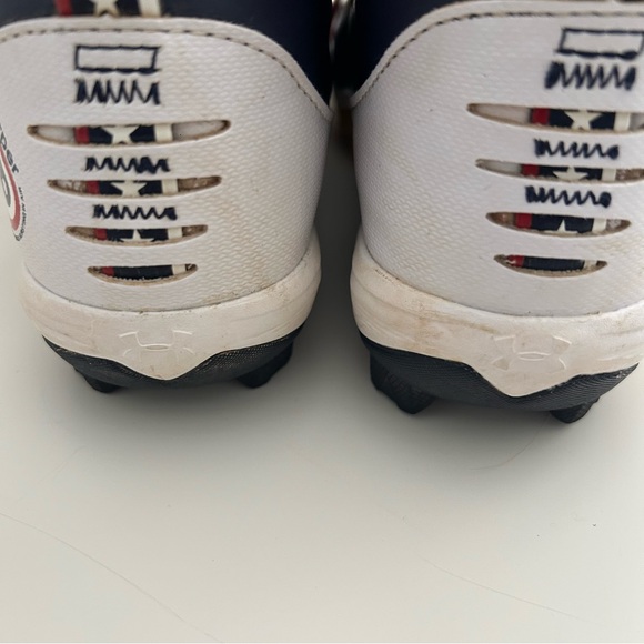 Under Armour Harper 6 Red White and Blue Boys Baseball Cleats Boys Size 3Y - Picture 11 of 12